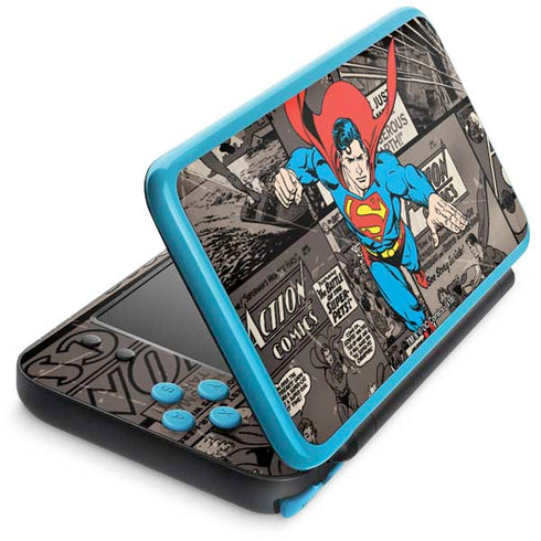 DC Comics Superman Vintage Action pose pattern Nintendo 2DS XL (2017) Skin
